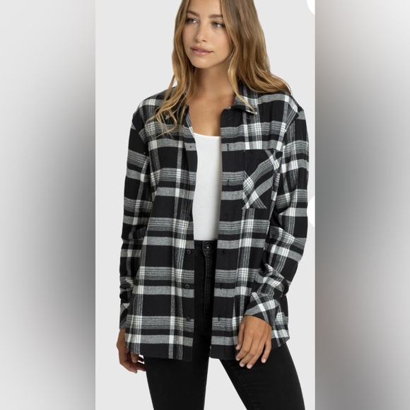 Boston Traders Black & White Flannel Shirt - Picture 6 of 7